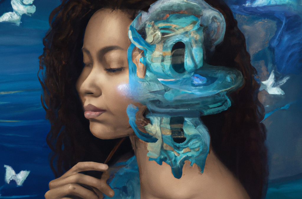 Mono Blue Cube - Sublime Epiphany